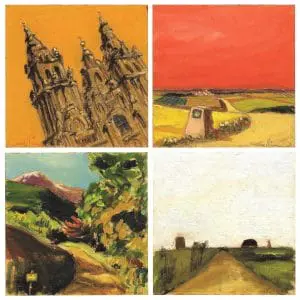 Wenskaarten met camino-schilderijen van Willem Hoet|Reeks A
