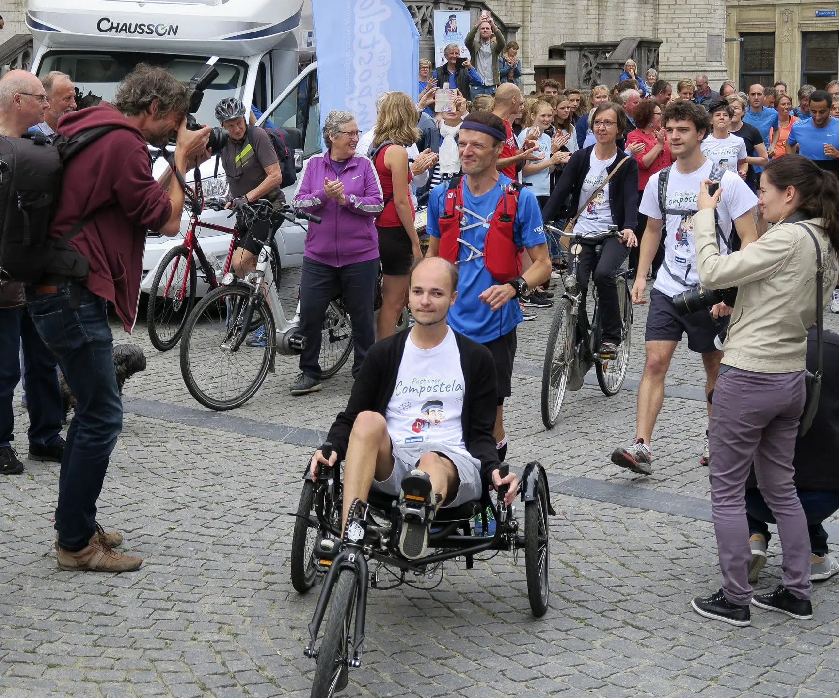Enthousiaste ontvangst in Leuven na zijn pelgrimstocht