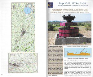 Sur le chemin de Saint-Jacques-de-Compostelle – La voie des Piémonts, entre Cévennes et Pyrénées - kaarten