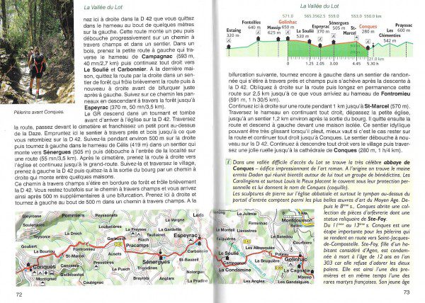 Chemin de St. Jacques - La Via Podiensis du Puy-en-Velay aux Pyrénées - binnenbladzijden