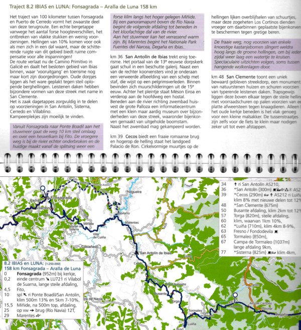 St. Jacobsfietsroute – Deel 3: Pyreneeën – Santiago – Finisterre en historische terugroute (binnenbladzijden)