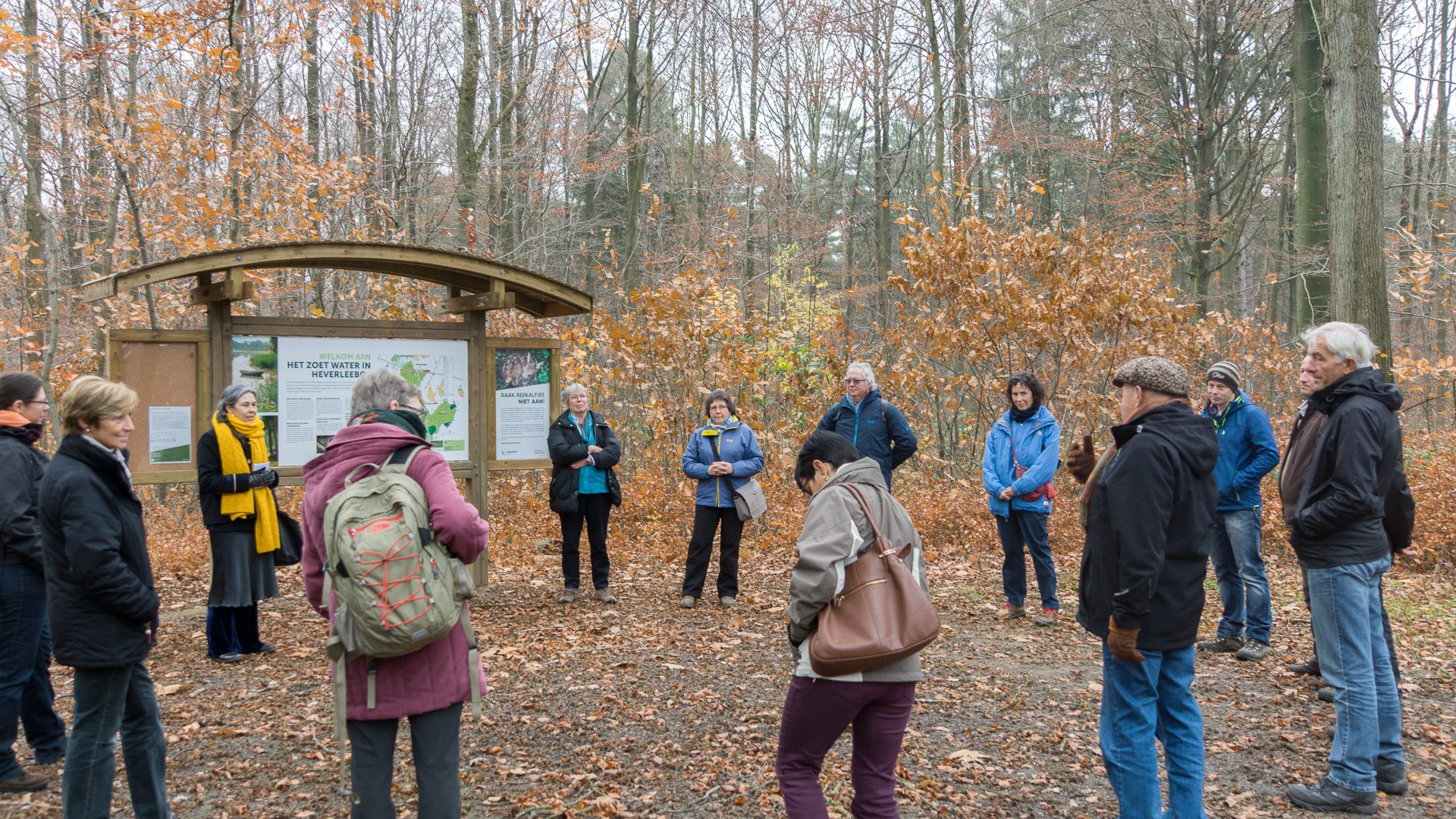 Rustmoment tijdens de spirituele wandeling